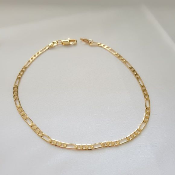 Gold Filled Figaro Chain Anklet Gold Chain Anklet Dainty Gold Anklet - Picture 3 of 9